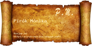 Pirók Mónika névjegykártya