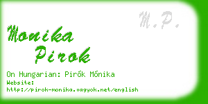 monika pirok business card