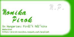 monika pirok business card